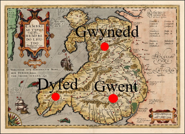 Map of wales